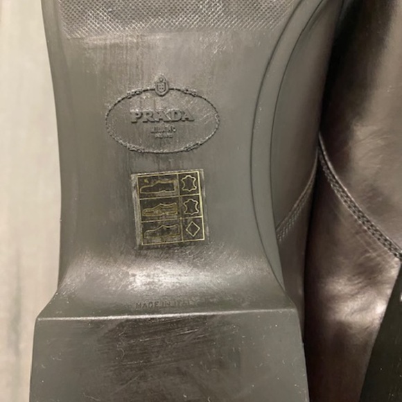 Prada Brown Leather Lace Up Shoes Size 10.5 - Picture 9 of 16